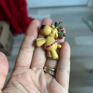 4/$50 RUSS Christmas Cute Yellow Dog Figurine with Red Collar 🥳